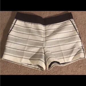 Women's loft Striped White and Black jacquard  Shorts size 2